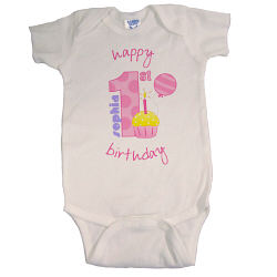 Baby Girl's 1st Birthday Infant Onesie